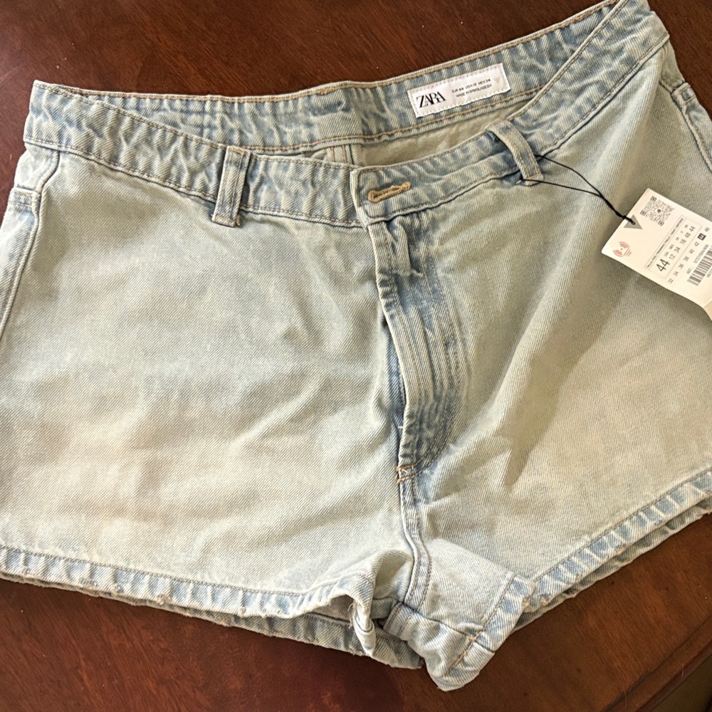 Zara Pale Blue Denim Women's Shorts